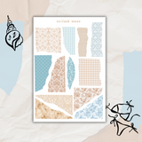 blue summer sticker sheet bundle