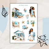 blue summer sticker sheet bundle