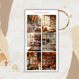 fall cafe picture sticker sheet