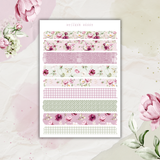 watercolor peonies sticker sheet bundle