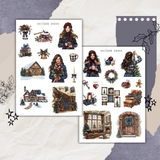 winter cottage sticker sheet bundle