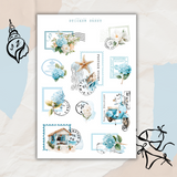blue summer sticker sheet bundle