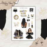 happy new years sticker sheet bundle
