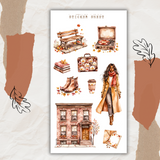 autumn in NYC sticker sheet