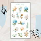blue summer sticker sheet bundle