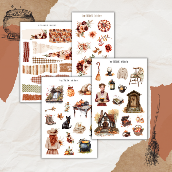 autumn spells sticker sheet