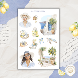 Amalfi coast sticker sheet set