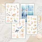 under the sea sticker sheet set