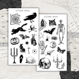 vintage halloween doodles sticker sheet