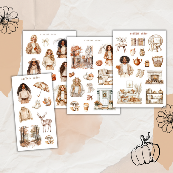 soft fall sticker sheet bundle