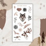 neutral winter forest sticker sheet bundle