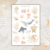 under the sea sticker sheet set