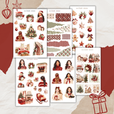 festive xmas sticker sheet bundle