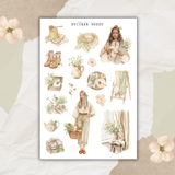 rustic spring sticker sheet bundle