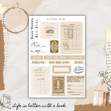 quiet chapters sticker sheet set