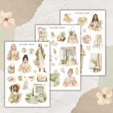 rustic spring sticker sheet bundle