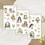 cottage heart sticker sheet bundle