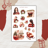 festive xmas sticker sheet bundle
