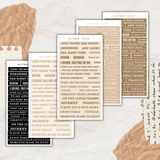 typed words and quotes sticker sheet bundle