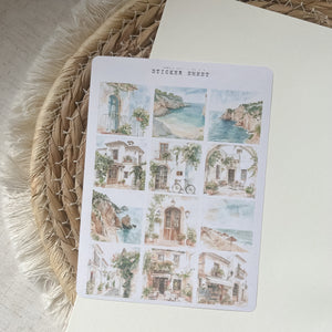 summer in spain mini pictures sticker sheet