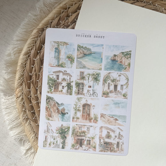 summer in spain mini pictures sticker sheet