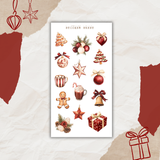 festive xmas sticker sheet bundle
