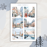 winter in London picture sticker sheet bundle