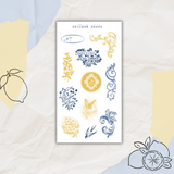 French lemon sticker sheet bundle