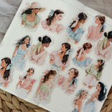 Tres chic fashion girls die cut sticker