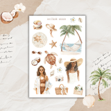 coconut dune sticker sheet set
