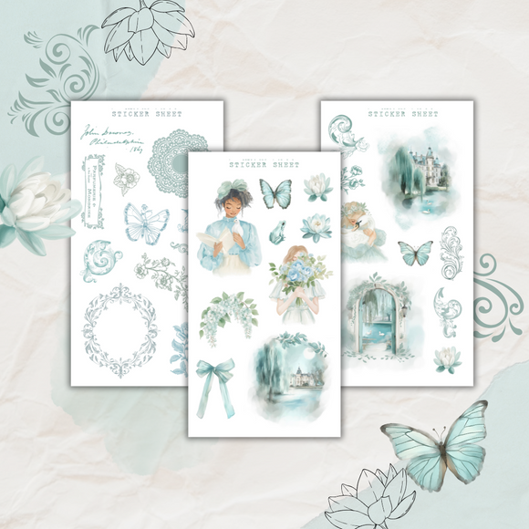 magical lake sticker sheet