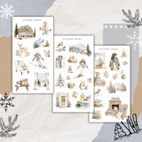 ski resort sticker sheet bundle