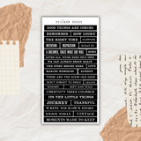 typed words and quotes sticker sheet bundle