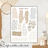 quiet chapters sticker sheet set