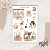 cozy haunt sticker sheet