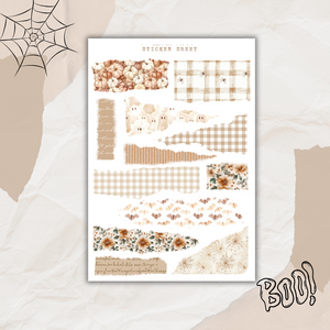 cozy haunt sticker sheet