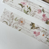 Vintage floral ephemera washi tape