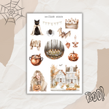 cozy haunt sticker sheet