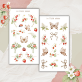 strawberry branches sticker sheet bundle