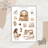 cozy haunt sticker sheet