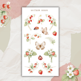strawberry branches sticker sheet bundle