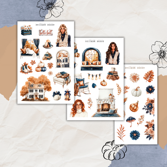 copper fall sticker sheet