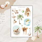 coconut dune sticker sheet set