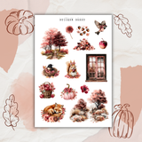 pink harvest sticker sheet bundle