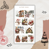 winter cottage sticker sheet bundle