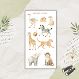 whimsical safari sticker sheet bundle