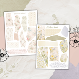 sweet spring paper scraps sticker sheet bundle