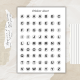 alphabet beads sticker sheet bundle, days of the week