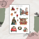 christmas market sticker sheet bundle