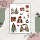 christmas market sticker sheet bundle